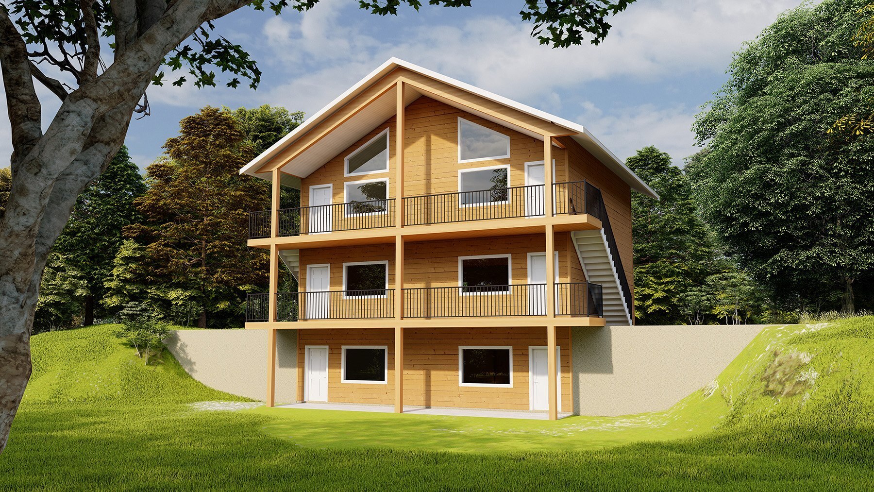 Rendering of 6-Plex Dorm