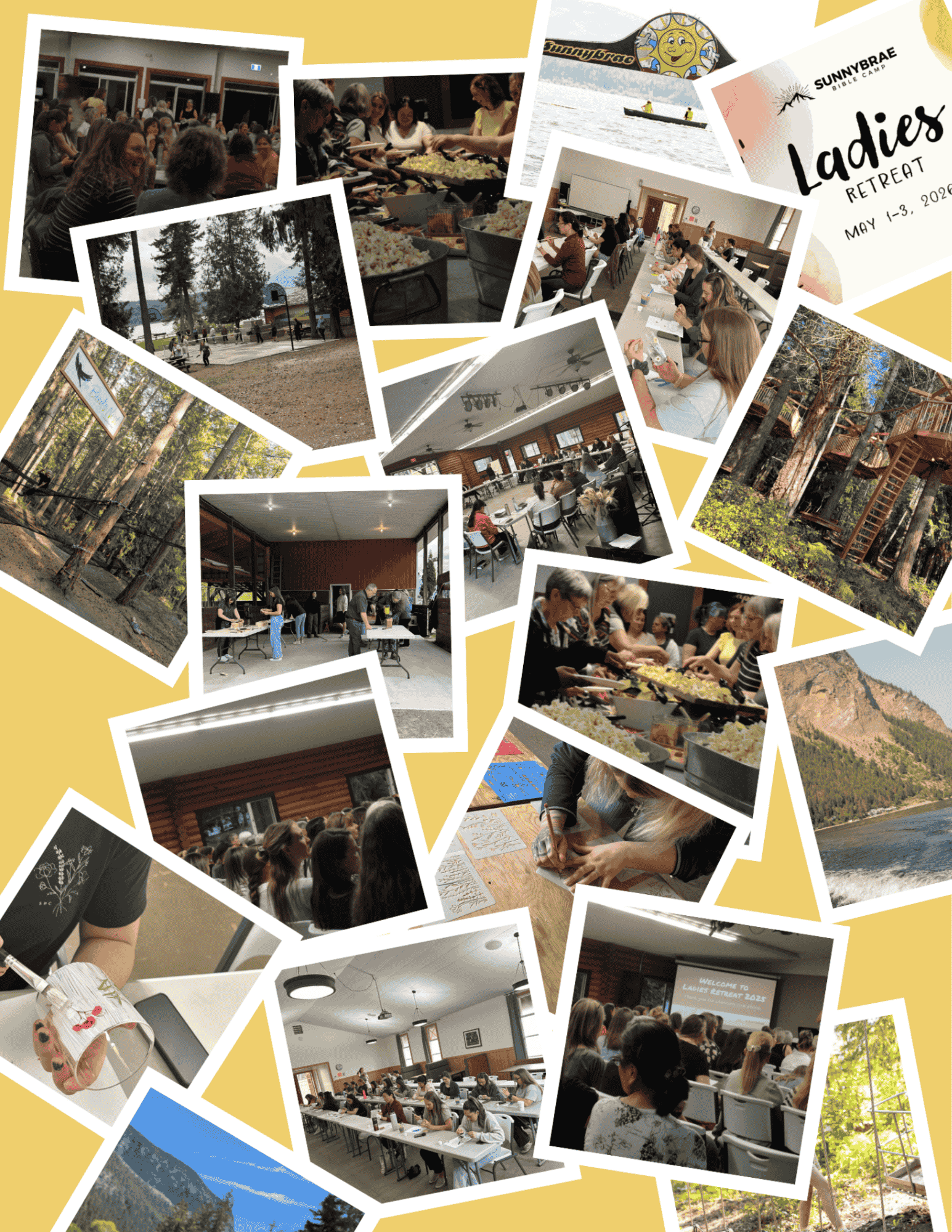 ladies retreat photo collage